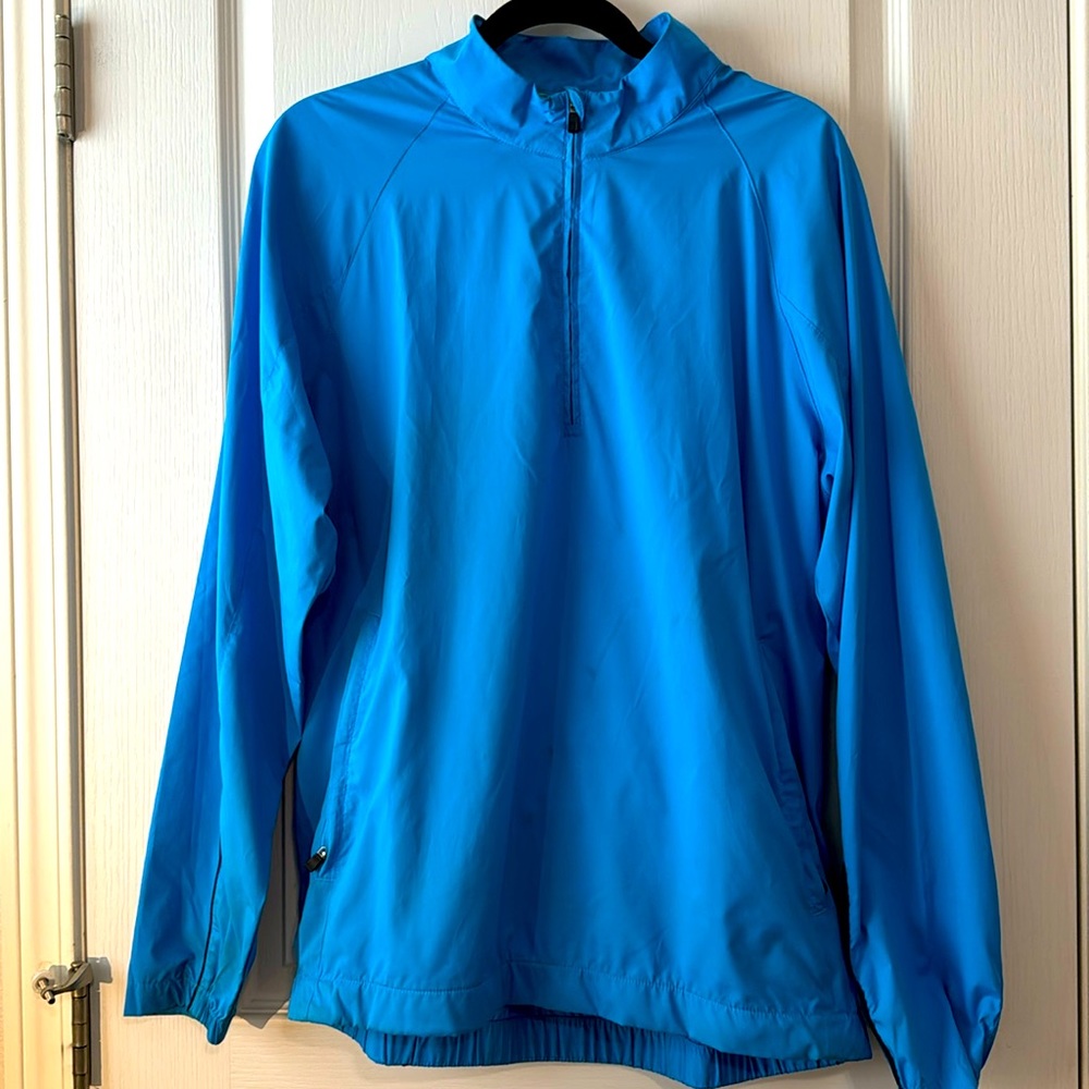 Adidas ClimaProof Golf Jacket Windbreaker Size Medium Blue